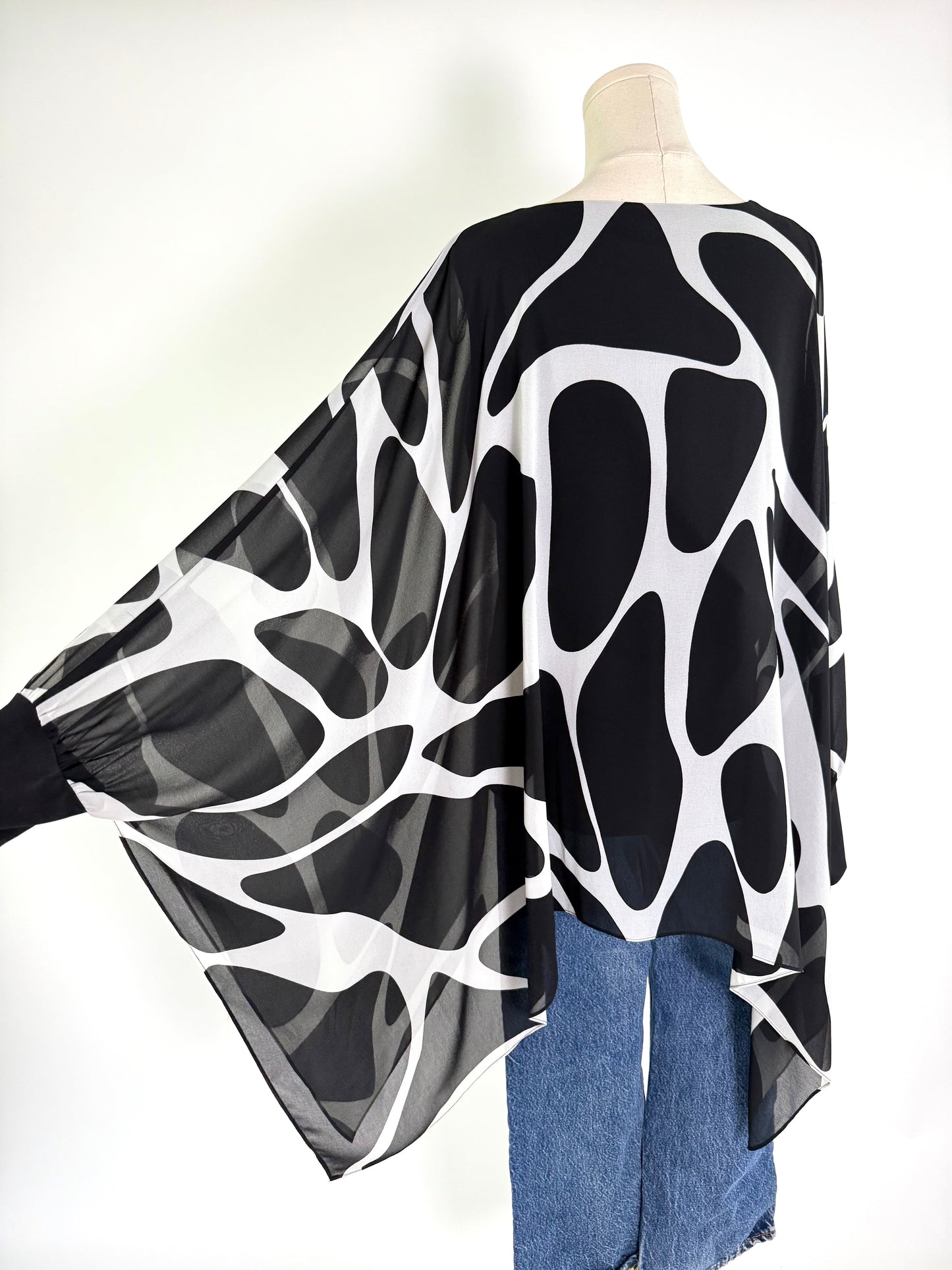 Charlie Abstract Poncho Top