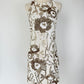 Vintage Boston Proper White Linen Blend Sequin Dress