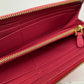 Prada Saffiano Leather Half Zip Long Wallet