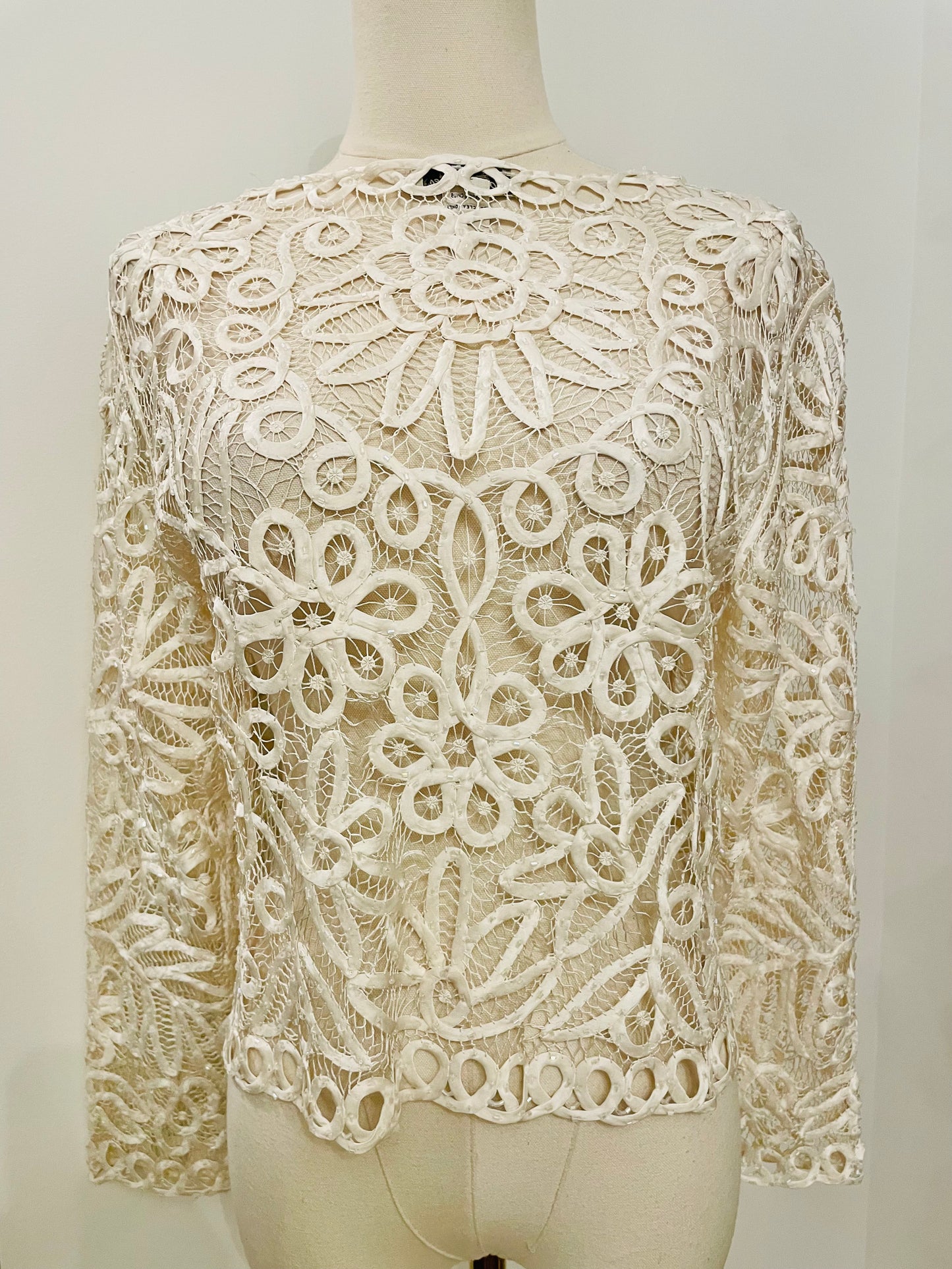 Vintage Soulmates Cream Lace Jacket