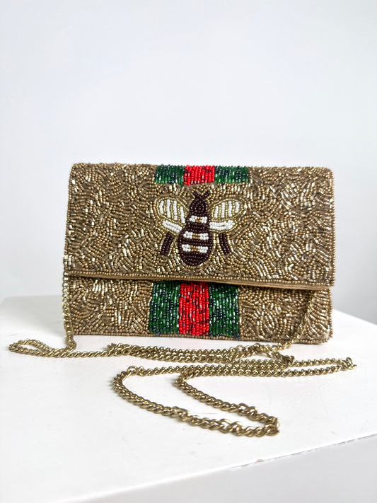 Beaded Bee Bag