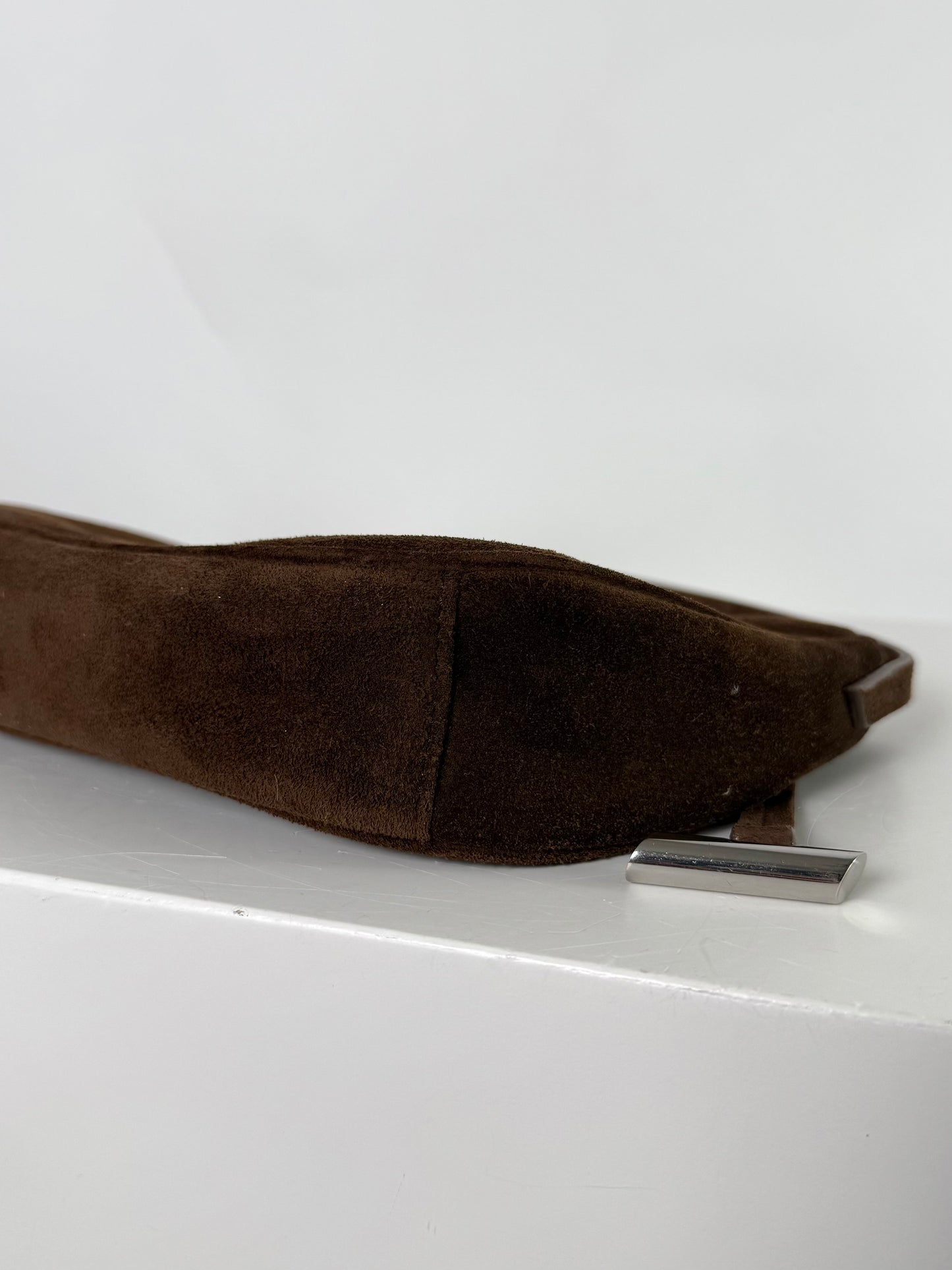 Little Liffner Mini Moon Suede Shoulder Bag