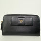 Prada Fiocco Long Zip Around Bow Wallet
