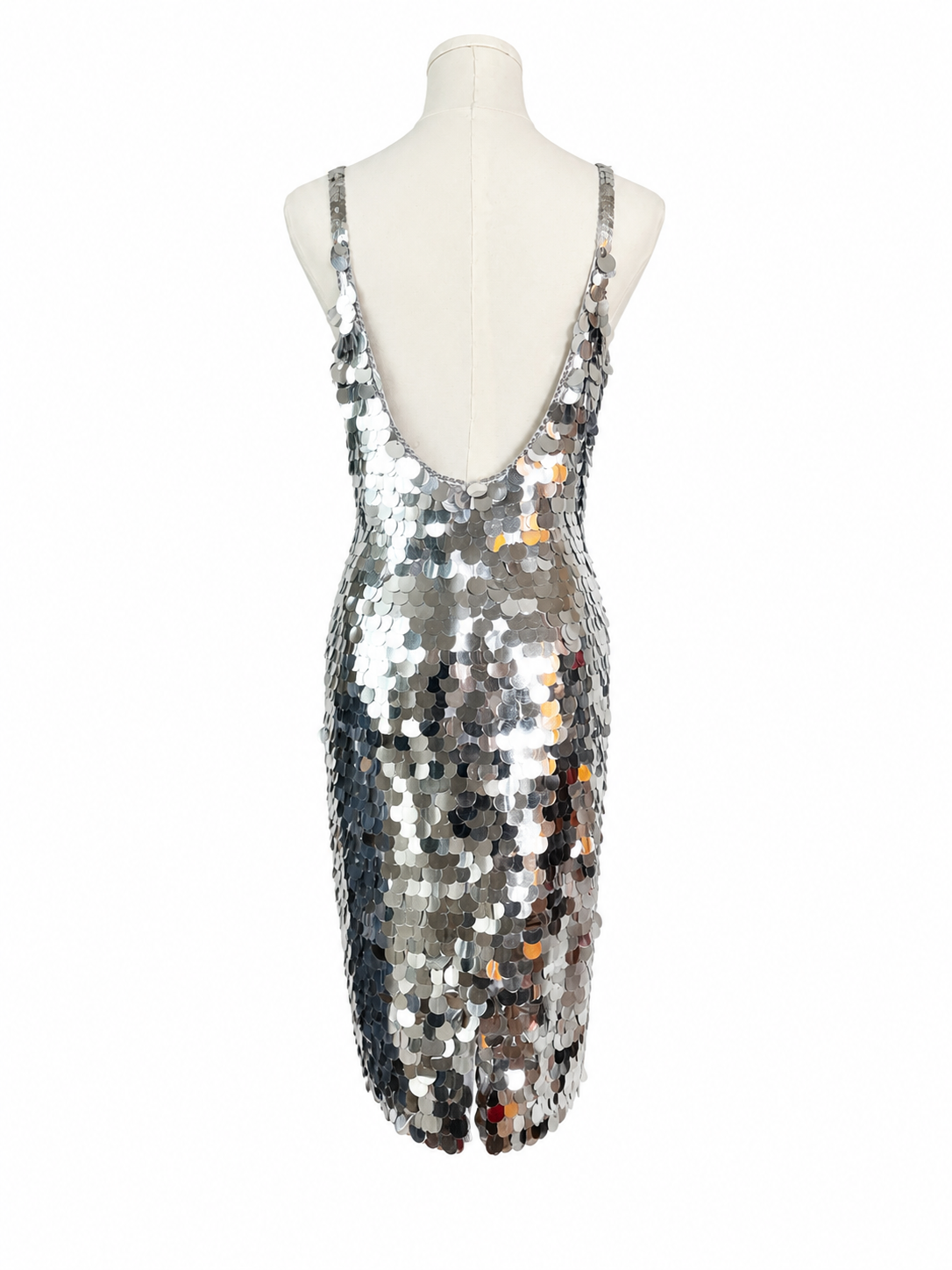 Vintage A J Bari Mirror Disc Dress