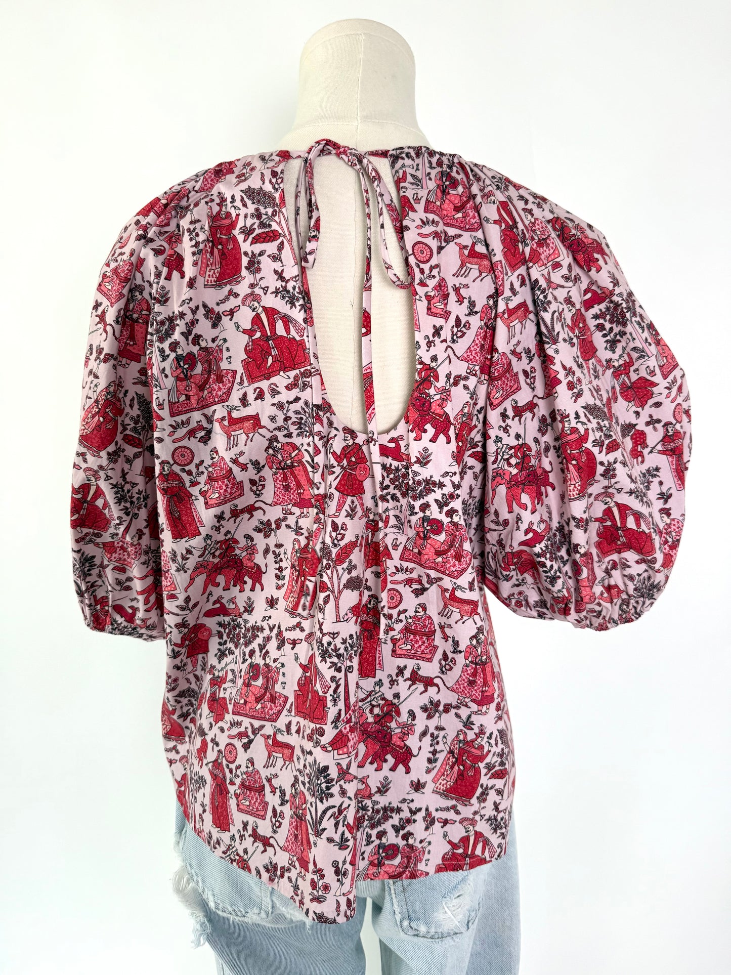 Rhode Rowan Gathered Print Top