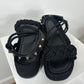 Valentino Black Wedge Rock Stud  Espadillas