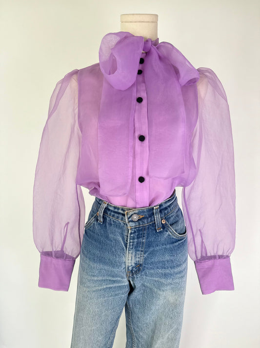 Zara Chiffon Bow Top