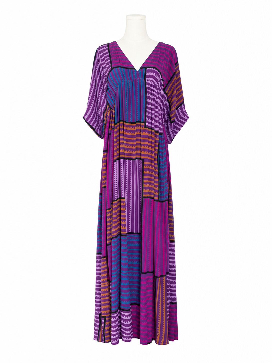Anaapampa Patchwork Silk Caftan