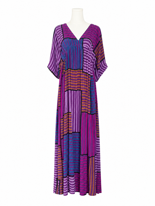 Anaapampa Patchwork Silk Caftan