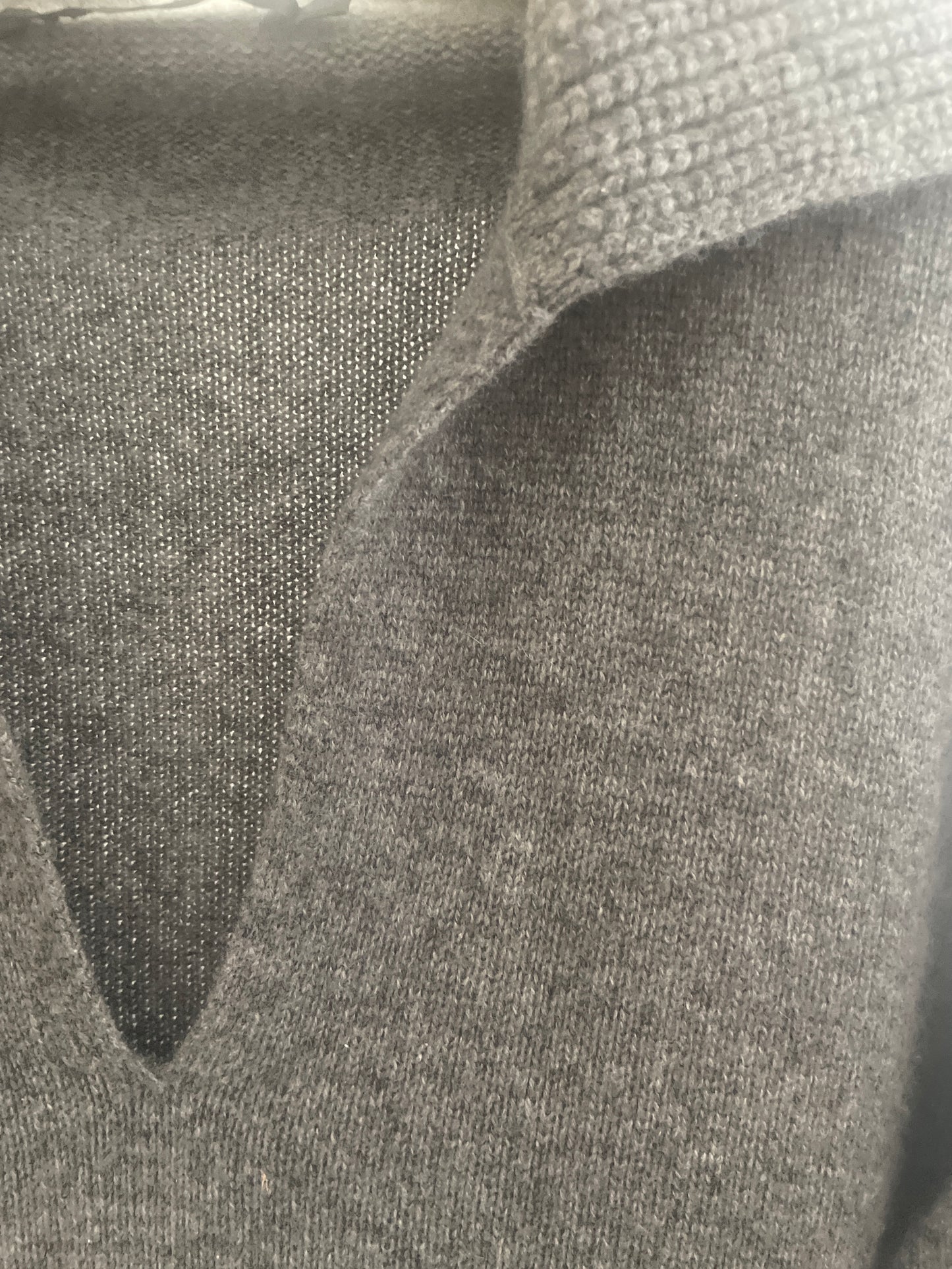 Jenni Kayne Gray Polo Cashmere Sweater