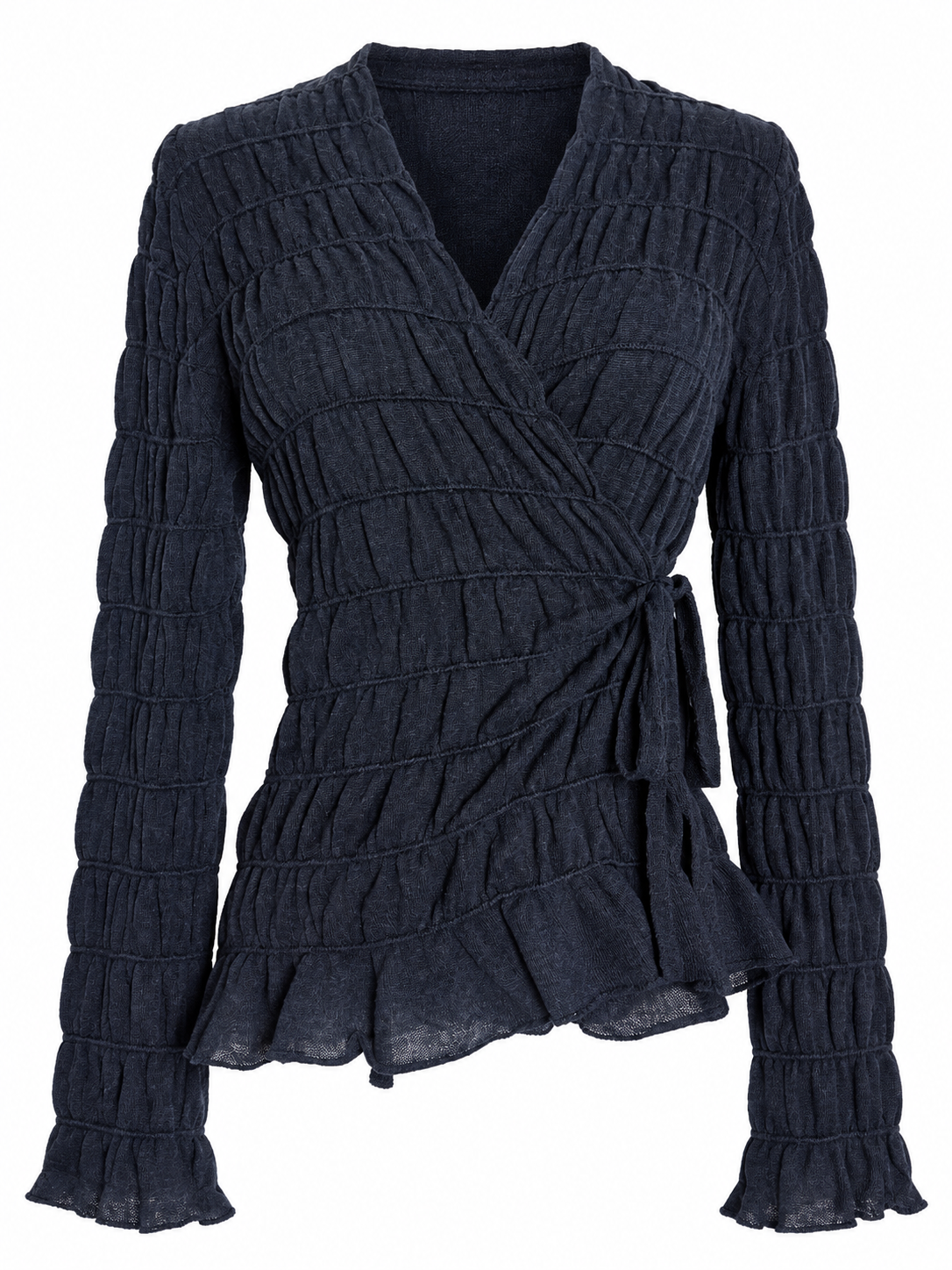 Cordera Gathered Wrap Cardigan