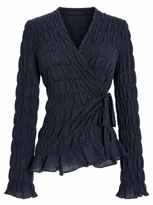 Cordera Gathered Wrap Cardigan