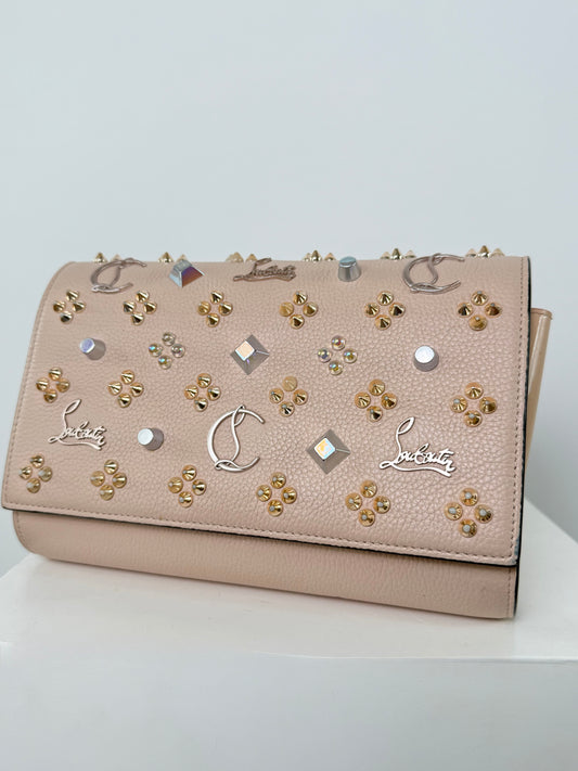 Christian Louboutin Paloma Light Beige Clutch
