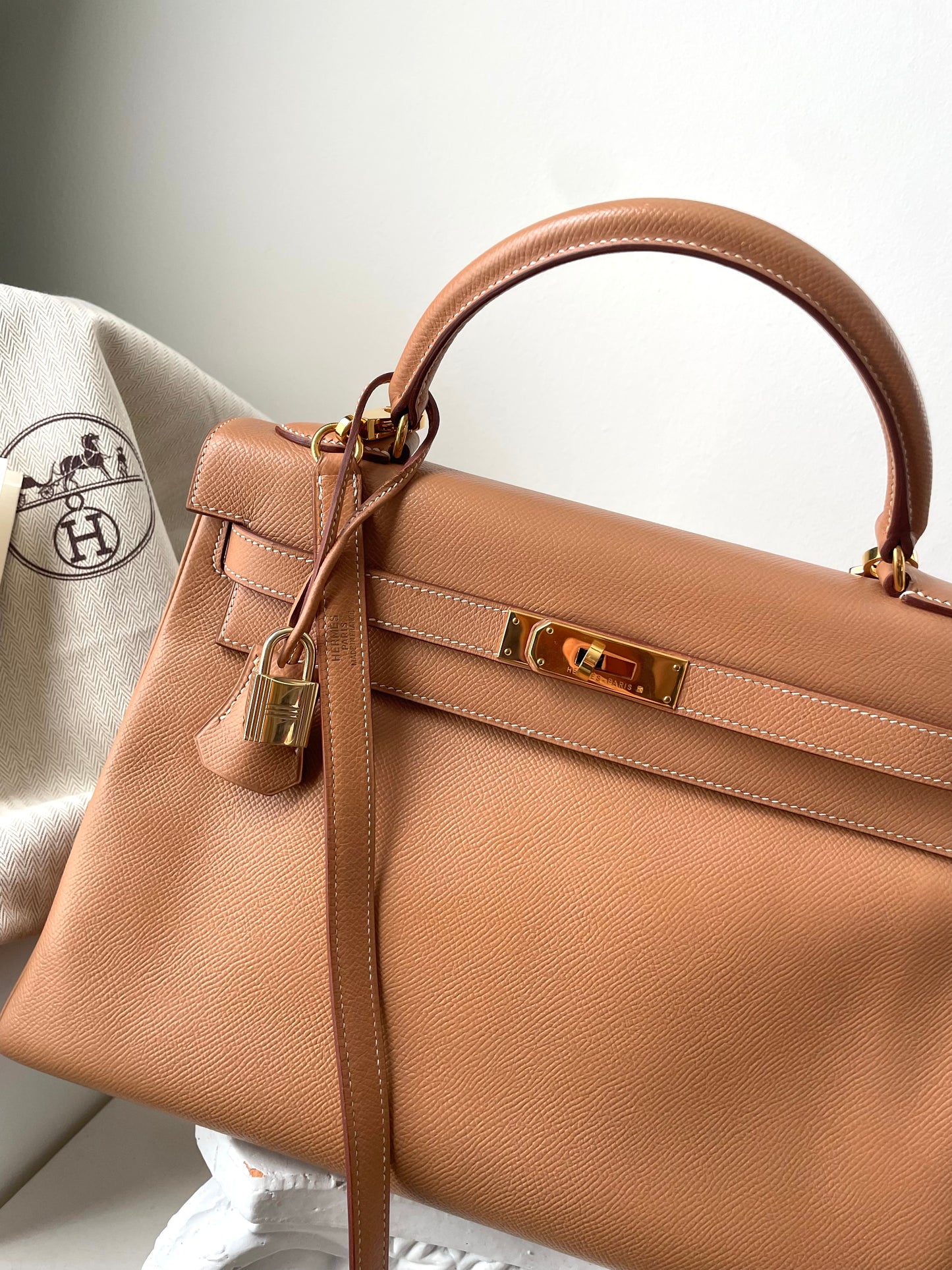 Hermes 1998 Kelly 32 Retourne Courchevel Natural
