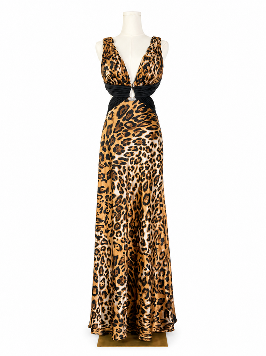 Vintage Cache Leopard Maxi Dress