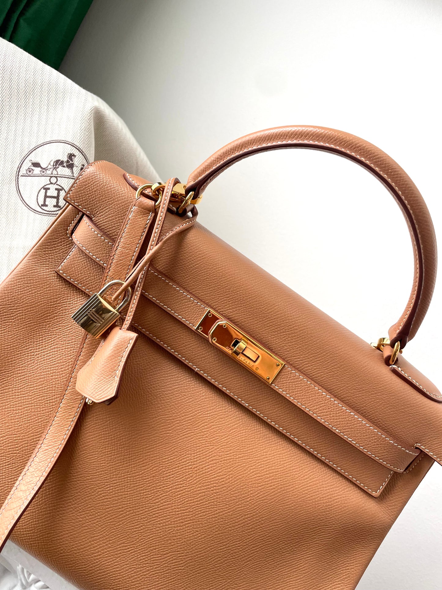 Hermes 1998 Kelly 32 Retourne Courchevel Natural