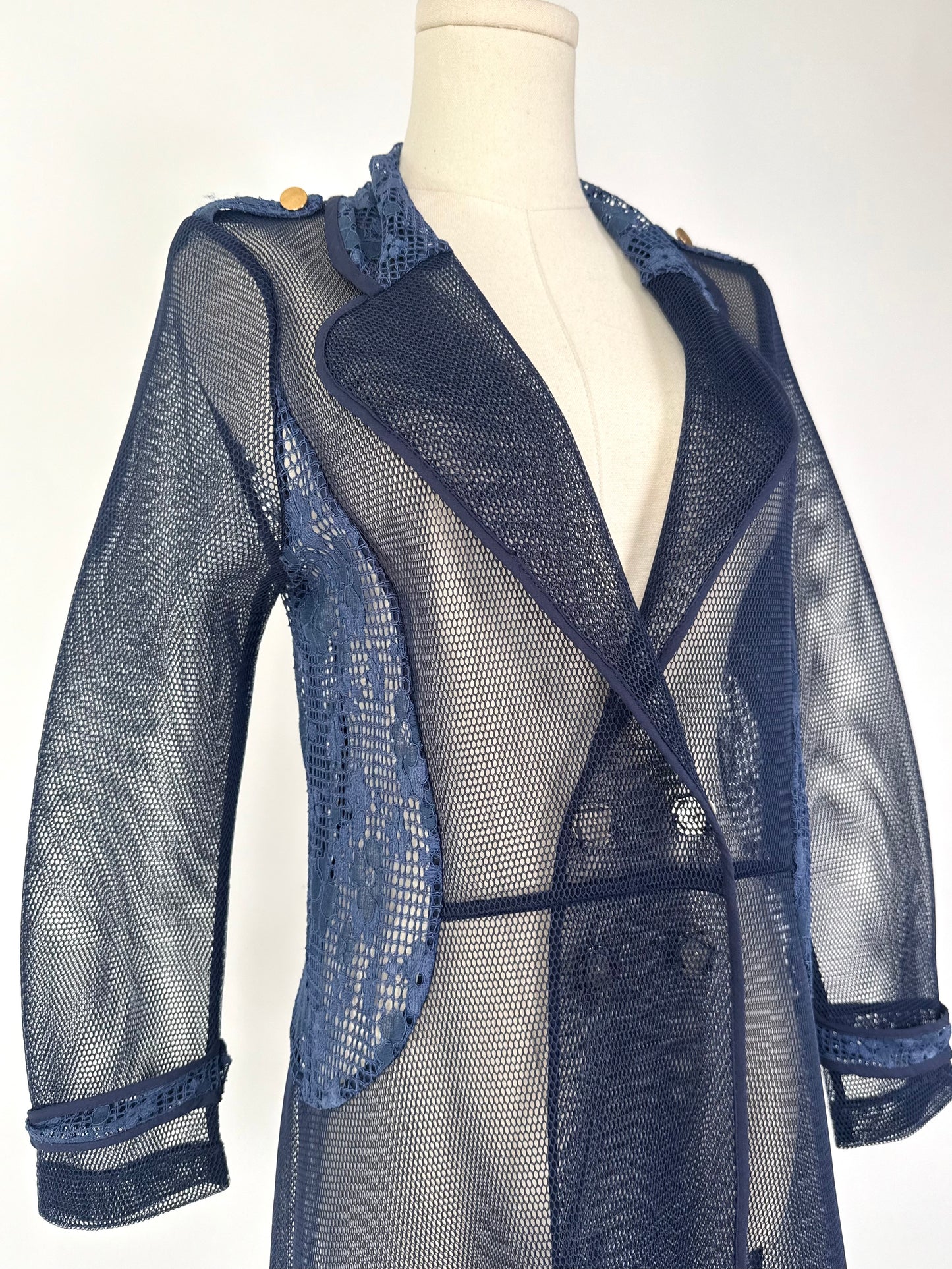 Blue Mesh Jacket/Dress