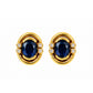 18K Sapphire and Diamond Earrings