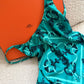 Hermes Grace Vert Print One Piece