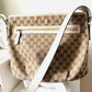 Gucci GG Monogram Canvas Messenger Bag – Beige & Brown