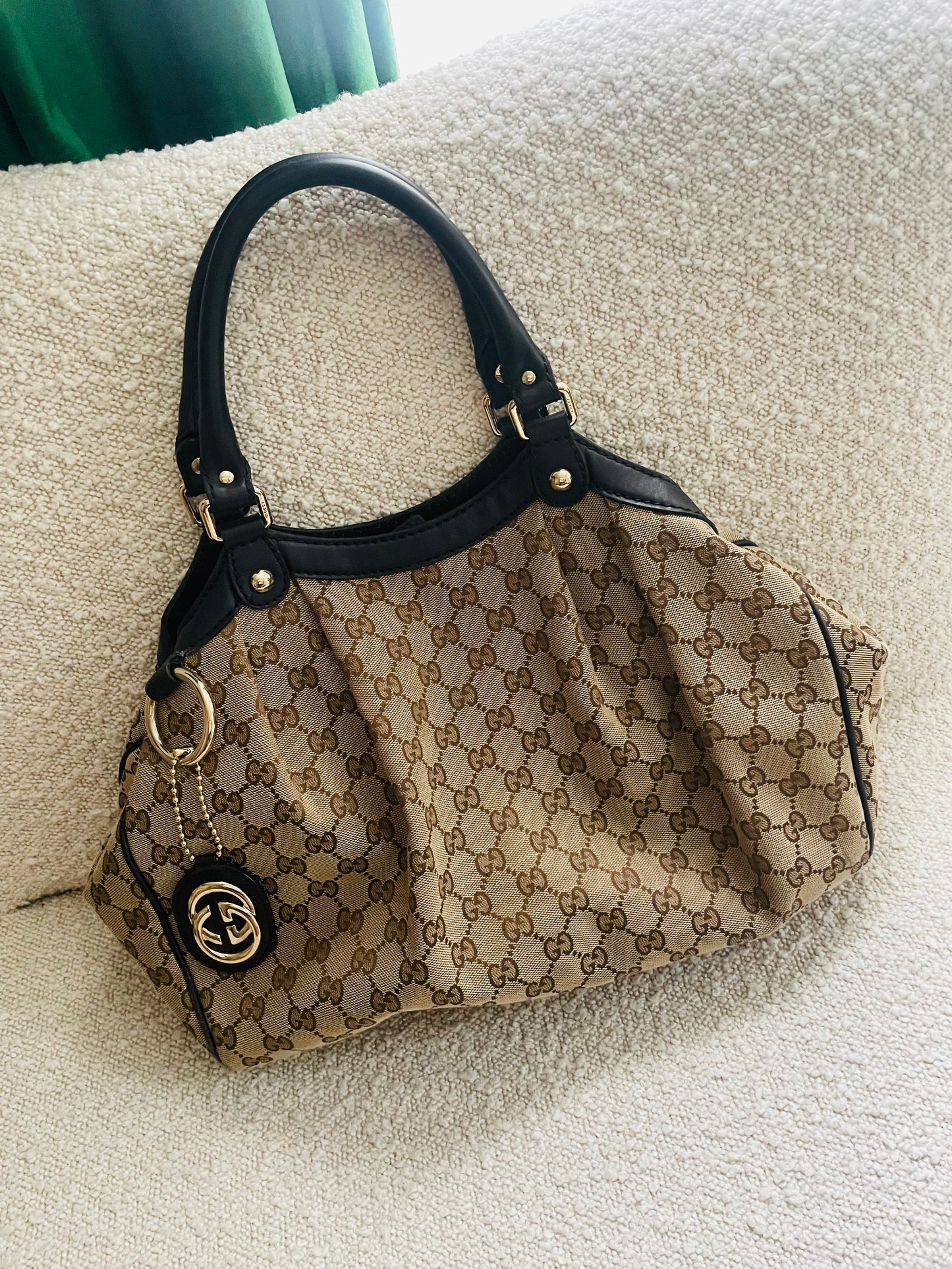 Vintage Gucci Brown Logo Hobo