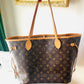 Louis Vuitton Neverfull Monogram Canvas Tote Bag