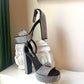 Prada Crystal Platform Sandal