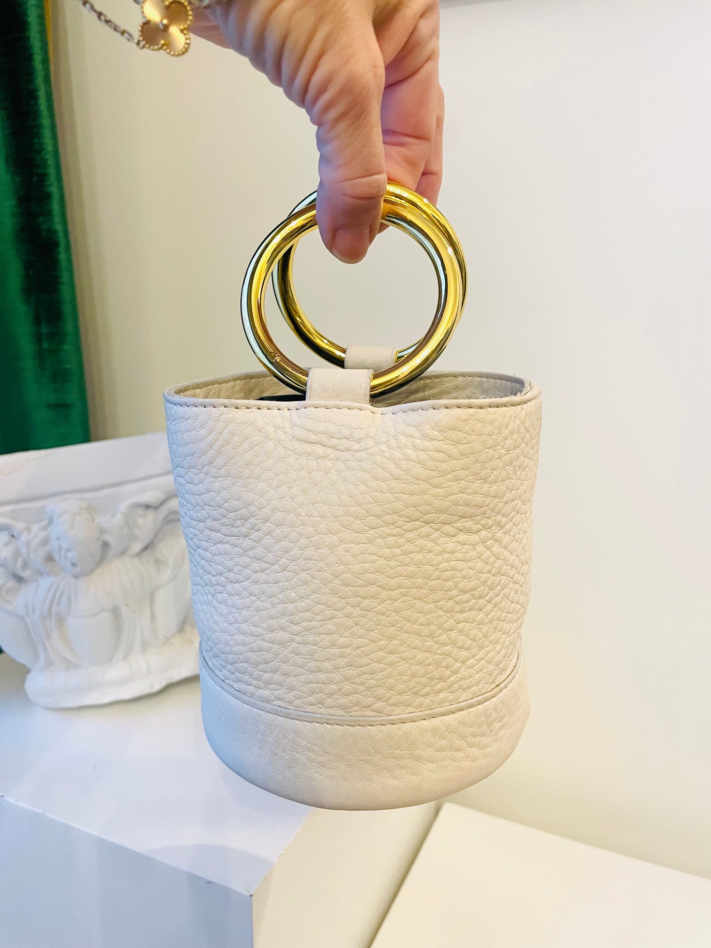 Simon Miller Mini Ecru Bonsai Bucket Bag