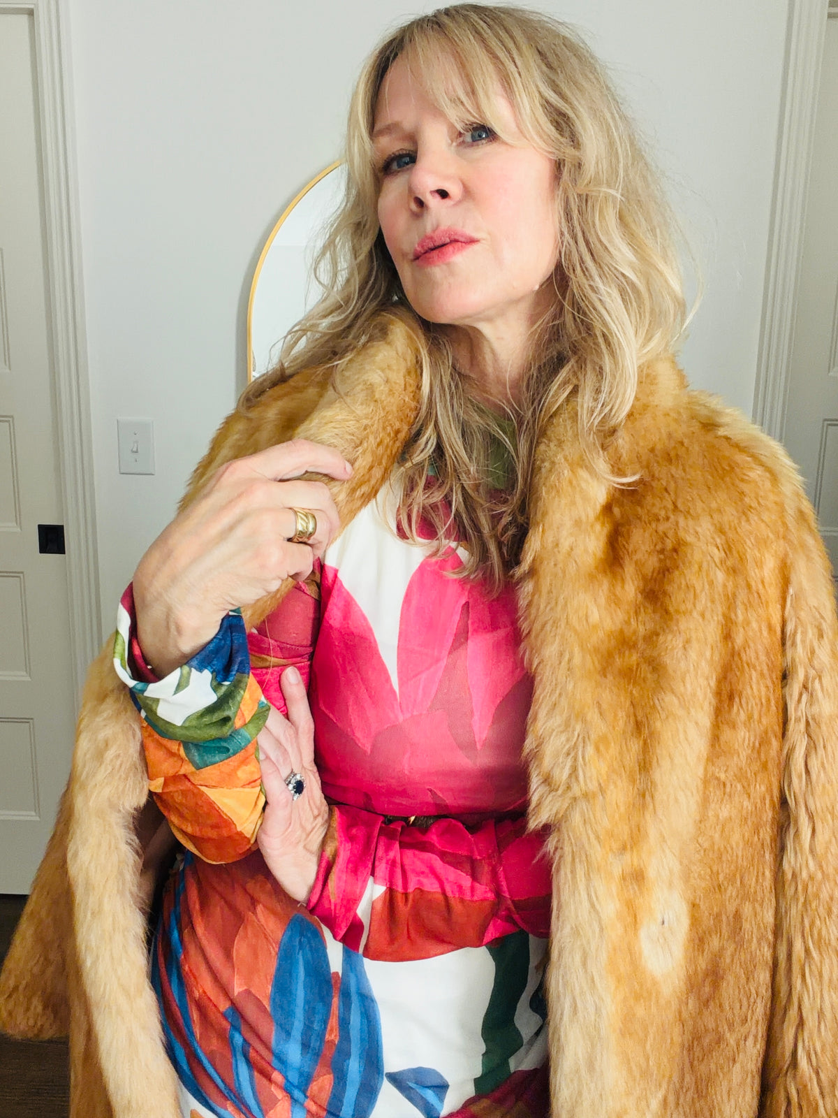 Vintage Italian 70's Faux Fur