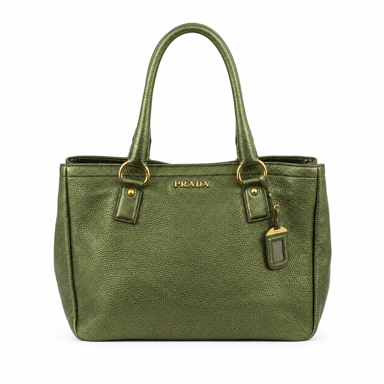 Vintage Prada Metallic Green Handbag