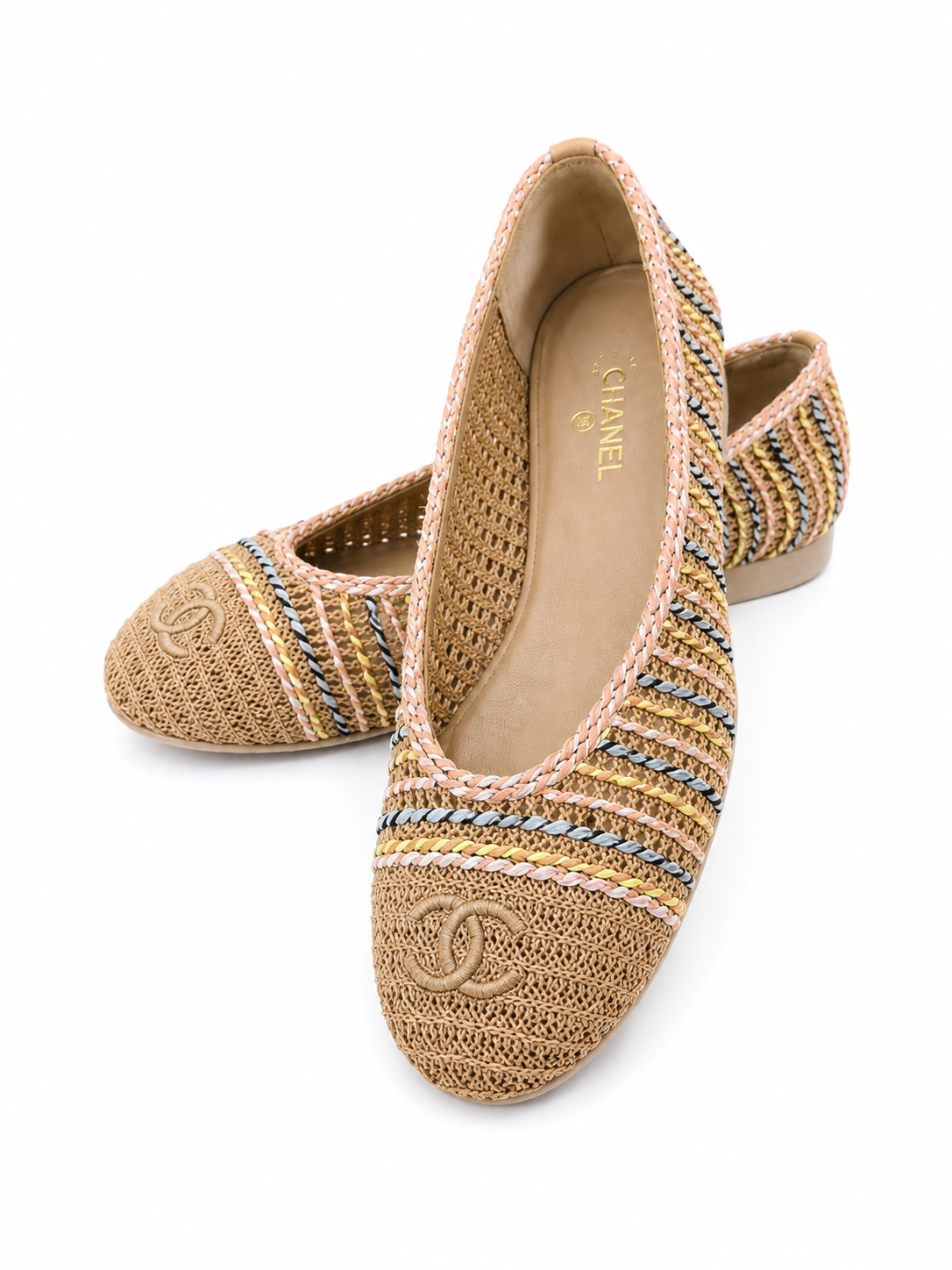 Woven Multi Color Chanel Ballet Flat