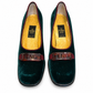 Vintage Fendi Velvet Plate Heeled Loafer