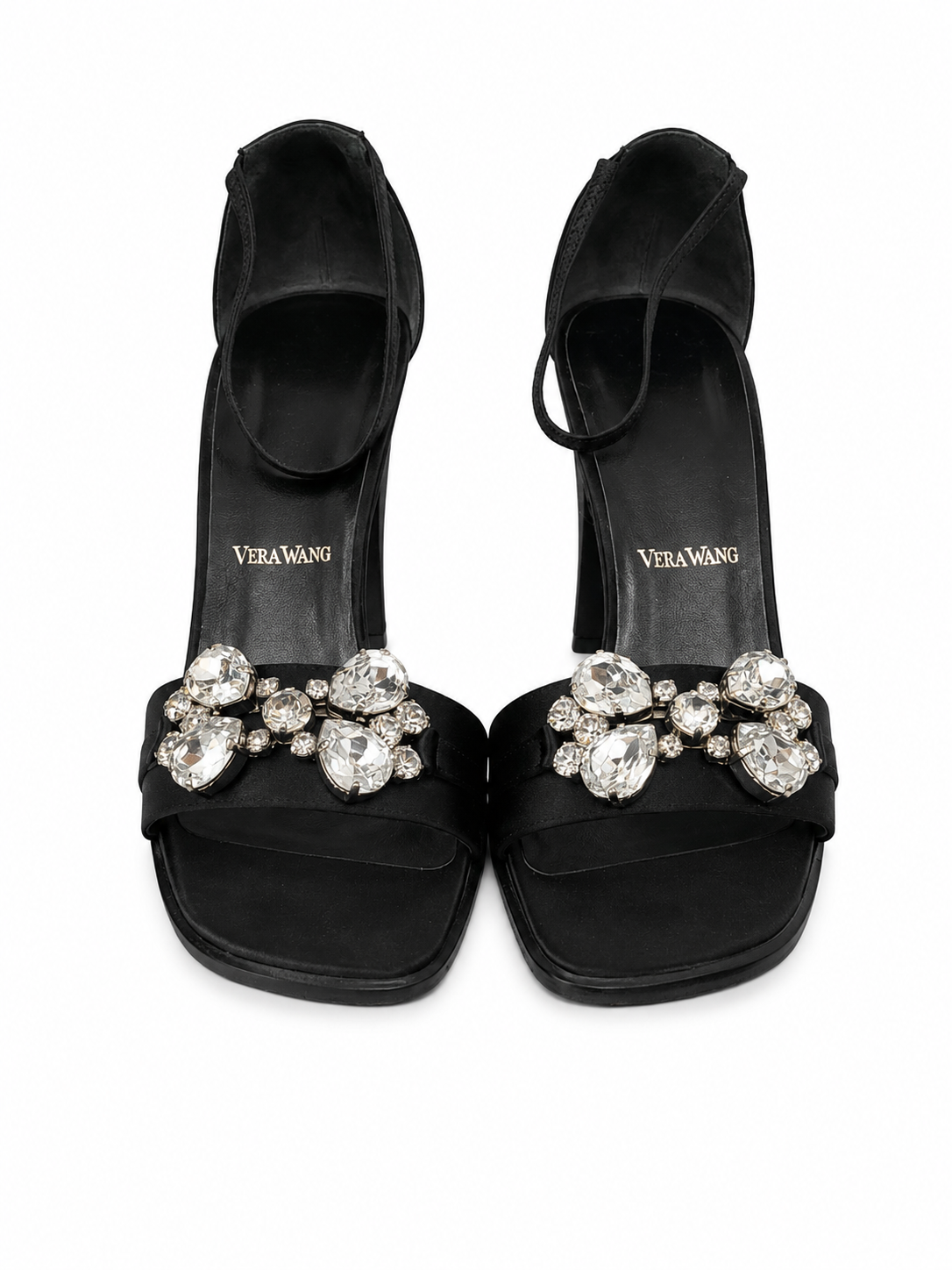 Vintage Vera Wang Crystal Ankle Strap Heel Sandal