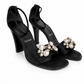 Vintage Vera Wang Crystal Ankle Strap Heel Sandal