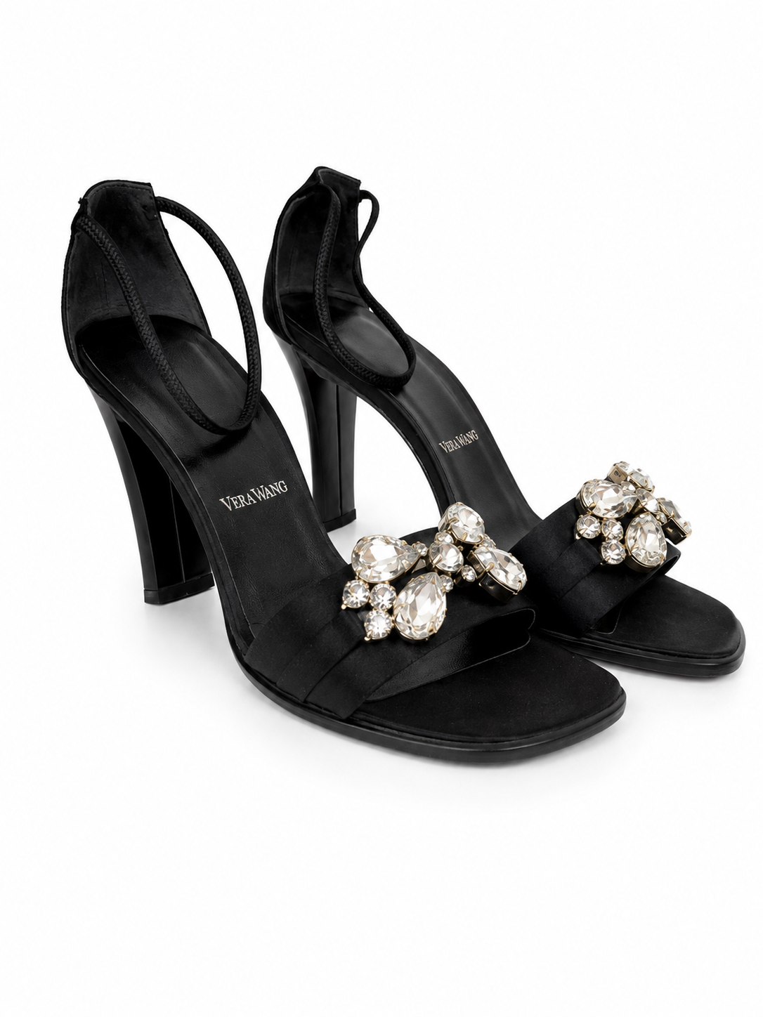Vintage Vera Wang Crystal Ankle Strap Heel Sandal