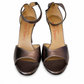 Vintage Charles Jourdan Metallic Ankle Strap Heel