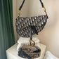 Christian Dior Saddle Logo Bag with Adjustable Crossbody Strap