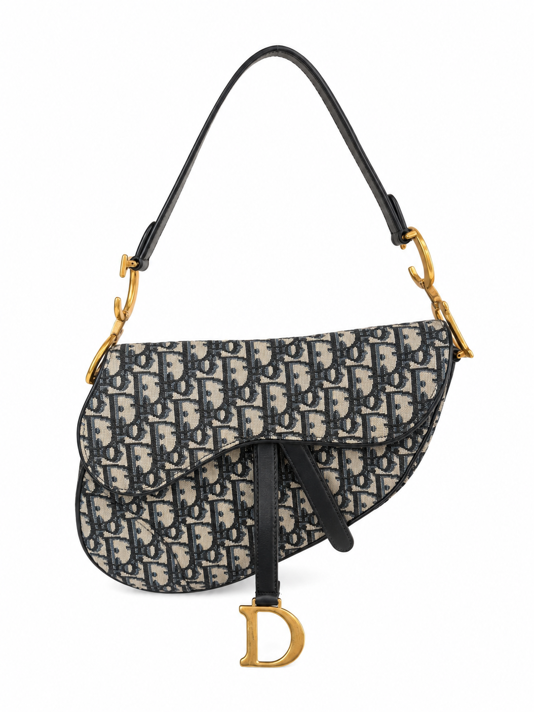 Christian Dior Saddle Logo Bag with Adjustable Crossbody Strap