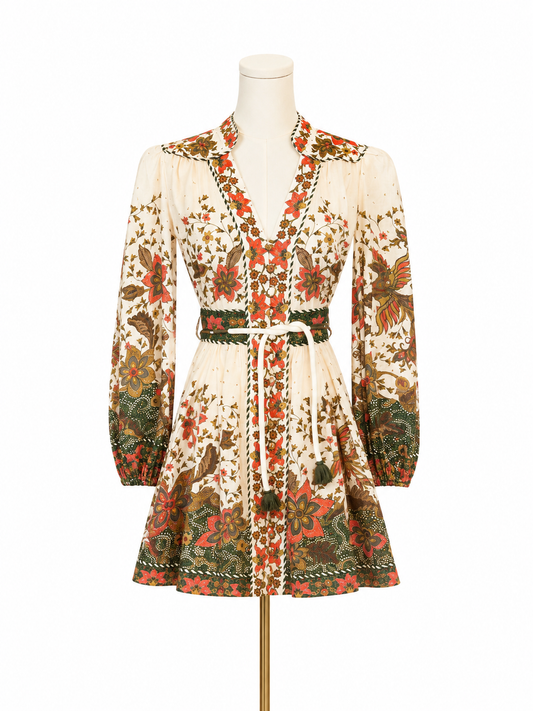 Zimmermann Batik Floral Midi Dress