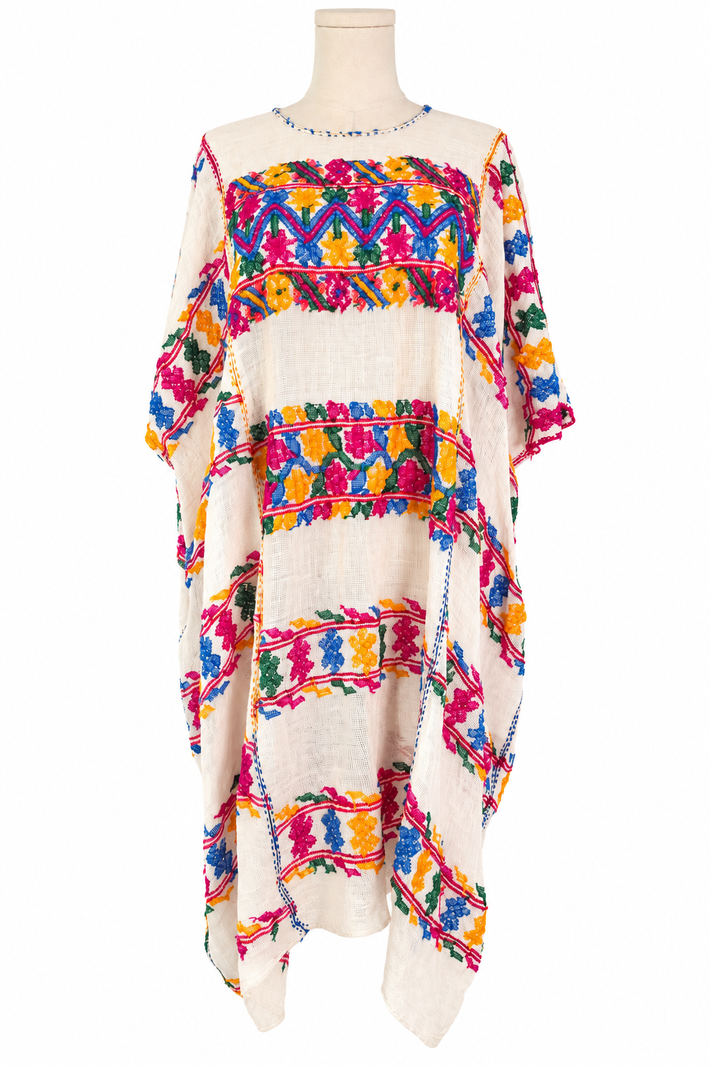 1970's Gauze Hand Woven Caftan