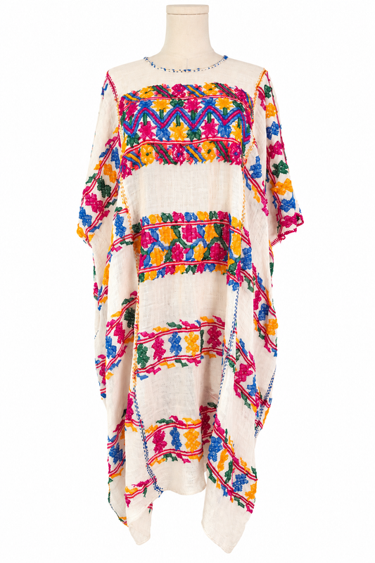 1970's Gauze Hand Woven Caftan
