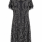 Aidan Mattox Gun Metal Sequin Dress