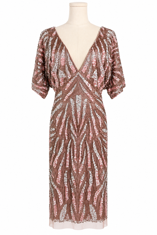 Aidan Mattox Pink Sequin Dress