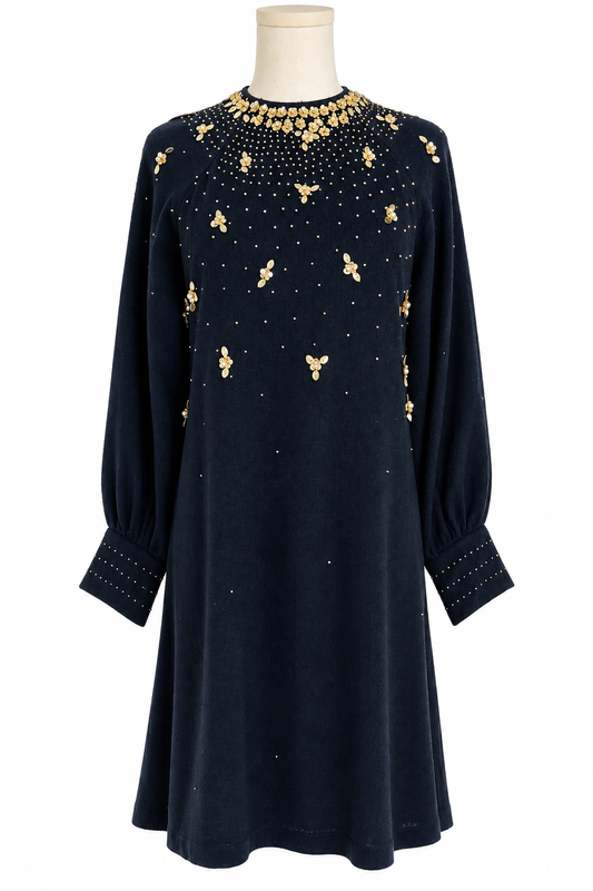 Anaak Raw Silk Hand Beaded Dress