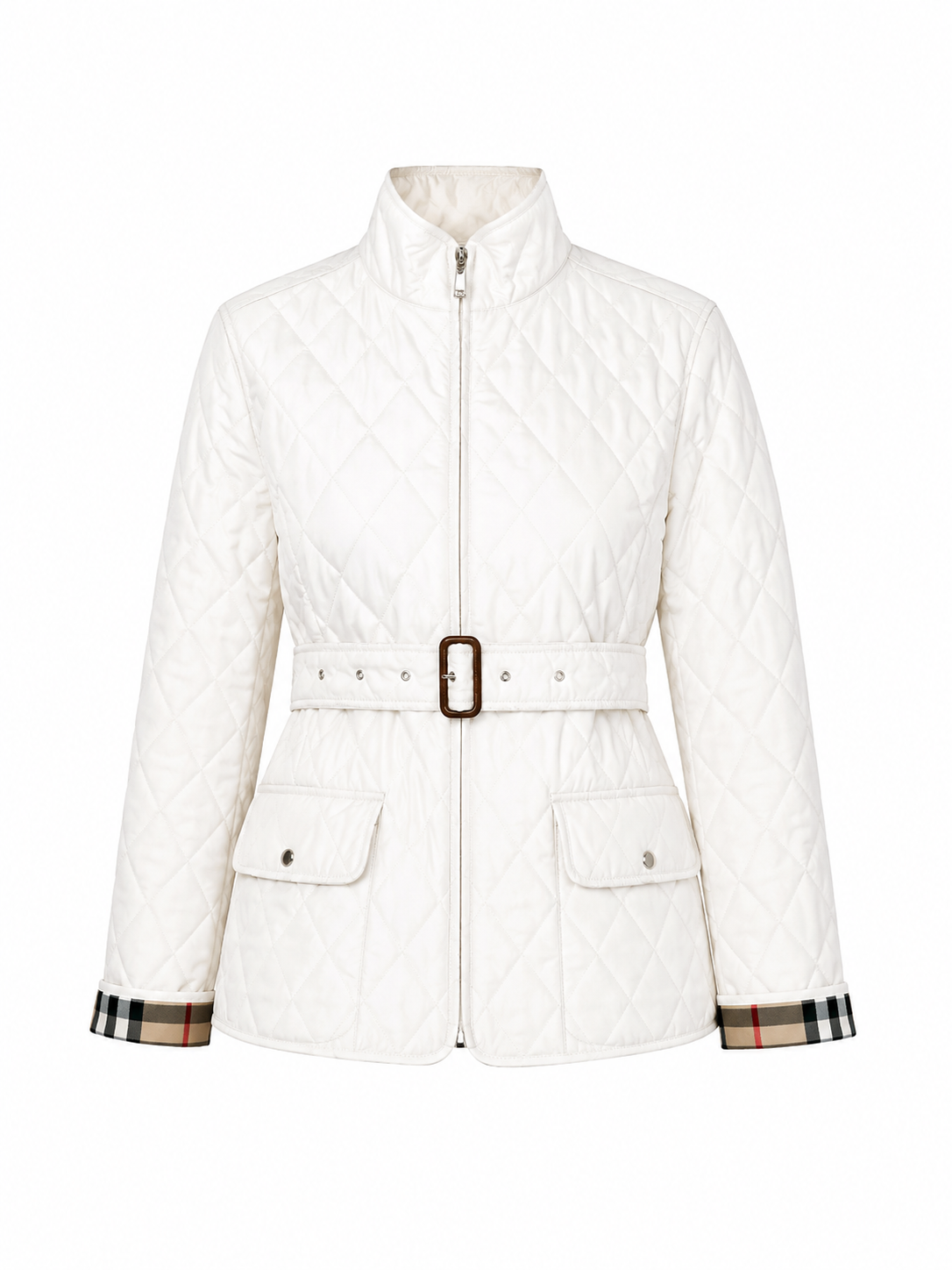 Burberry White Quilted Jacket