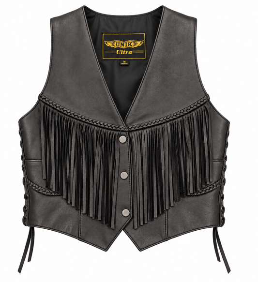 Vintage Leather Fringe Vest