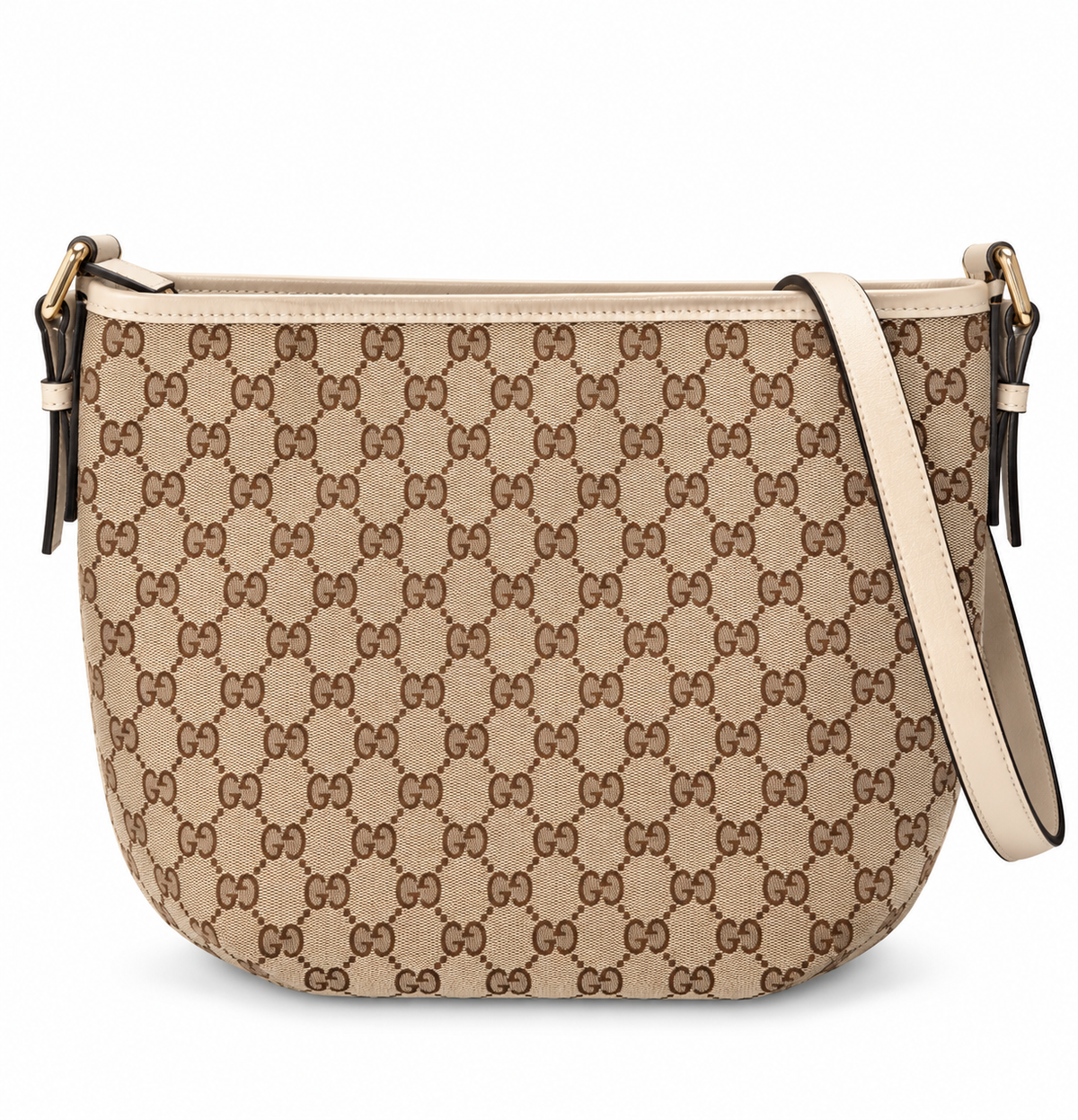 Gucci GG Monogram Canvas Messenger Bag – Beige & Brown
