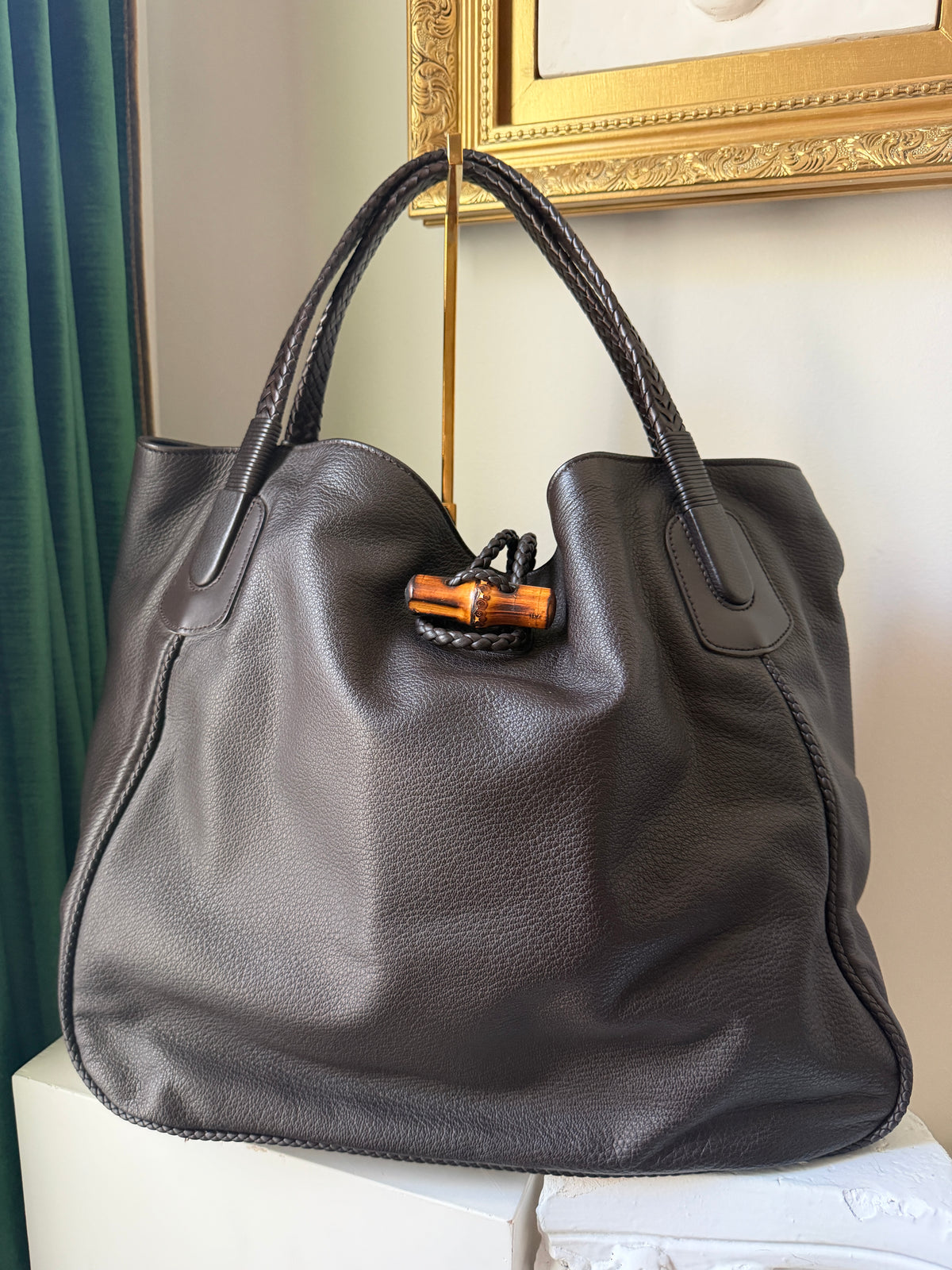 Gucci Large Bamboo Hip Tote