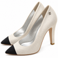 Chanel Cap Toe Silver Pumps