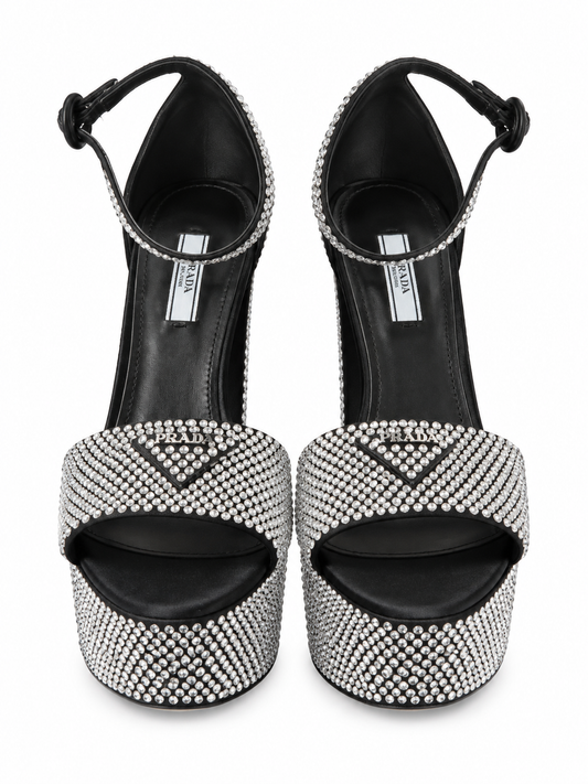 Prada Crystal Platform Sandal